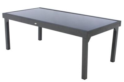 Table de jardin extensible Piazza Anthracite & Graphite - Hespéride