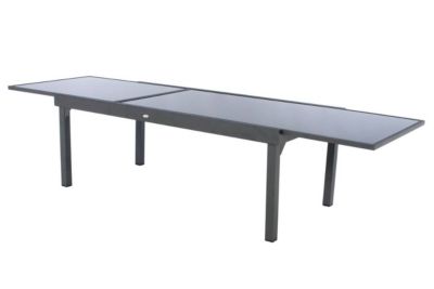 Table de jardin extensible Piazza Anthracite & Graphite - Hespéride