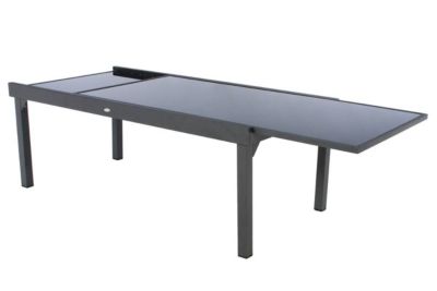 Table de jardin extensible Piazza Anthracite & Graphite - Hespéride