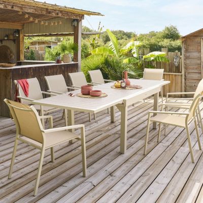 Table de jardin extensible Piazza en aluminium - 10 Places