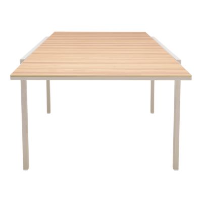 Table de jardin extensible rectangulaire en aluminium beige L. 155-262,8 X l.75 cm GoodHome Pistache