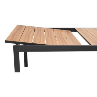 Table de jardin extensible rectangulaire en aluminium L. 201-294 X l.95 cm GoodHome Vao
