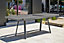 Table de jardin extensible Stockholm en aluminium coloris gris anthracite L.150/220 x l.96 x H.76 cm