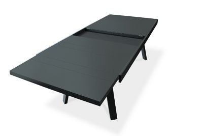 Table de jardin extensible Stockholm en aluminium coloris gris anthracite L.200/300 x l.96 x H.76 cm - DCB GARDEN