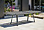 Table de jardin extensible Stockholm en aluminium coloris gris anthracite L.200/300 x l.96 x H.76 cm
