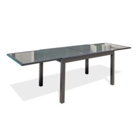 Table de jardin extensible Tolede aluminium gris anthracite L.135/270 x l.90 x H.75 cm DCB Garden