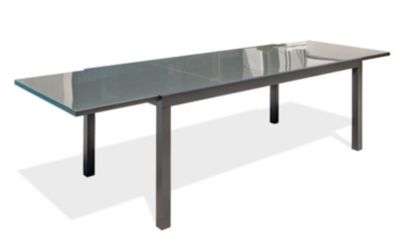 Table de jardin extensible Tolede aluminium gris anthracite L.200/300 x l.100 x H.75 cm DCB Garden