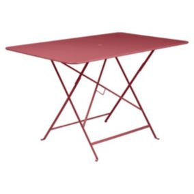 Table de jardin Fermob Bistro acier piment L.77 x l.117 cm, H.74 cm