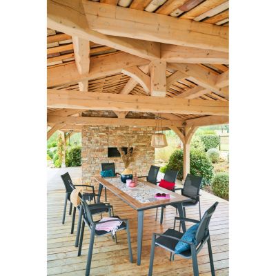 Table de jardin fixe Lambada en acier - 8 Places