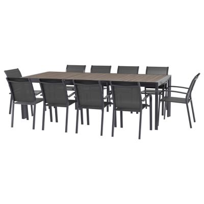 Table de jardin Hespéride Evasion seigle et graphite  Castorama