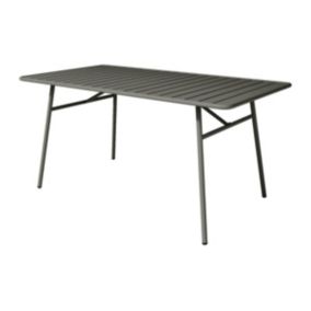 Table de jardin L.160 cm en métal - Gris anthracite - MIRMANDE de MYLIA