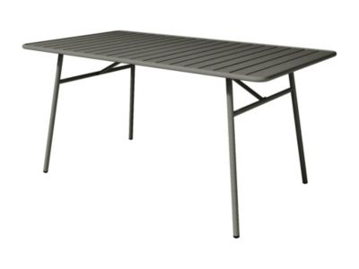 Table de jardin L.160 cm en métal - Gris foncé - MIRMANDE de MYLIA