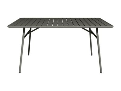 Table de jardin L.160 cm en métal - Gris foncé - MIRMANDE de MYLIA