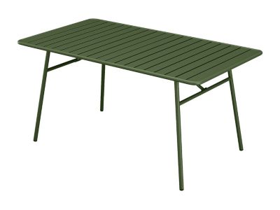 Table de jardin L.160 cm en métal - Kaki - MIRMANDE de MYLIA