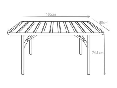 Table de jardin L.160 cm en métal - Kaki - MIRMANDE de MYLIA