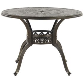 Table de jardin Métal Marron foncé SAPRI