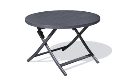 Table de jardin Marius en aluminium gris anthracite Ø.110 x H.73 cm - CITY GARDEN