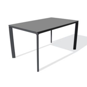 Table de jardin Meet en aluminium coloris gris anthracite L.160 x l.90 x H.73 cm Ezpeleta