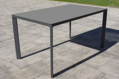 Table de jardin Meet en aluminium coloris gris anthracite L.160 x l.90 x H.73 cm Ezpeleta