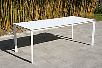 Table de jardin Meet L. 200 cm blanc