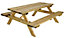 Table de jardin MOBILA en bois coloris Pin L.180 x l.160 x H.72,5 cm