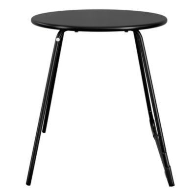 Table de jardin Morillo en acier coloris noir et blanc Ø.50 x H.50 cm