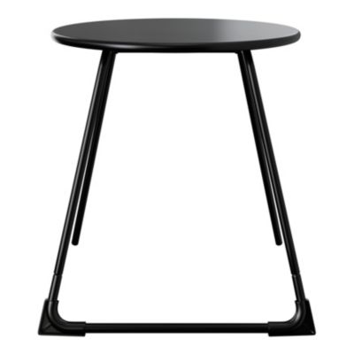 Table de jardin Morillo en acier coloris noir et blanc Ø.50 x H.50 cm