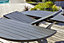 Table de jardin Pelosa 145cm en alu + rallonge papillon gris anthracite DCB GARDEN