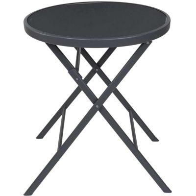 Table de jardin pliable en métal Elba
