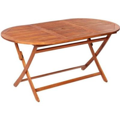 Table de jardin pliable - VIDAXL - 160x85x75 cm - Bois d'acacia massif - Marron - Meuble de jardin - Extérieur