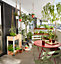 Table de jardin pliante Bistro en acier coloris piment Ø.77 x H.74 cm