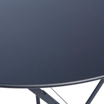 Table de jardin pliante Bistro en métal coloris carbone Ø.96 x H.74 cm