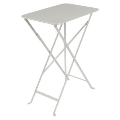 Table de jardin pliante Bistro en métal coloris gris argile L.57 x l.37 x H.74 cm