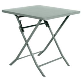 Table de jardin pliante carrée Greensboro Vert olive - Hespéride