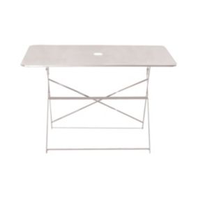 Table de jardin pliante - coloris blanc