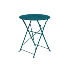 Table de jardin pliante - coloris bleu canard