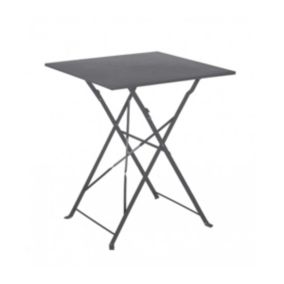 Table de jardin pliante - coloris gris anthracite