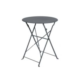 Table de jardin pliante - coloris gris anthracite