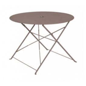 Table de jardin pliante - coloris marron
