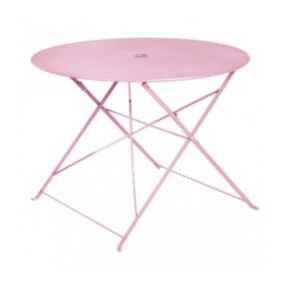 Table de jardin pliante - coloris rose