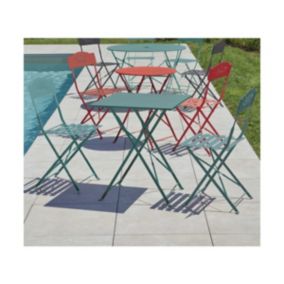Table de jardin pliante - coloris vert amande