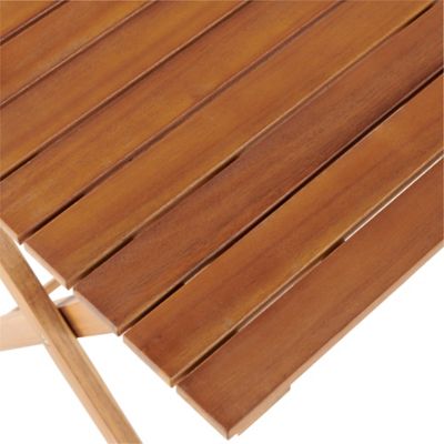 Table de jardin pliante en acacia GoodHome Virginia 60 x 60 cm