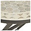Table de jardin pliante en métal carrée Blooma Azolla marbre 80 x 80 cm