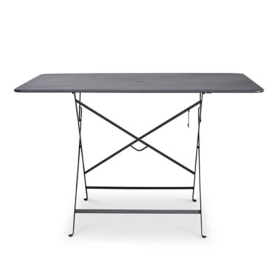 Table de jardin pliante en métal Fermob Bistro 117 x 77 cm carbone