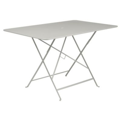 Table de jardin pliante en métal Fermob Bistro 117 x 77 cm gris argile