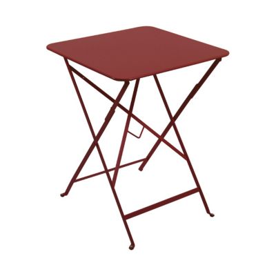 Table de jardin pliante en métal Fermob Bistro 57 x 57 cm piment