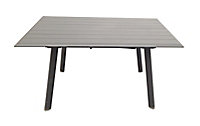 Table de jardin pliante et extensible en aluminium Sevilla gris 101/145 x 145 cm