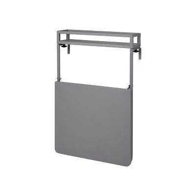 Table de jardin pliante extensible Saba en acier coloris gris acier L.70 x l.60 x H.92/106,5 cm
