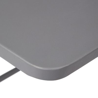 Table de jardin pliante extensible Saba en acier coloris gris acier L.70 x l.60 x H.92/106,5 cm