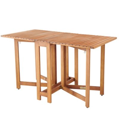 Table de jardin pliante extensible Virginia en bois coloris acacia L.26/132 x l.63 x H.75 cm